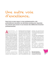 Une autre voie d’excellence.